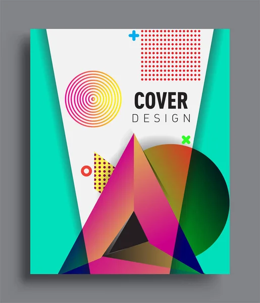 Minimalistisches Design Kreatives Konzept Abstrakte Geometrische Mustergestaltung Und Farbenfroher Hintergrund — Stockvektor