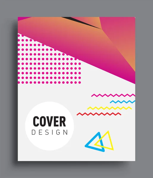 ミニマルデザイン クリエイティブコンセプト抽象幾何学模様のデザインとカラフルな背景 プラカード パンフレット ポスター カバー バナーに適用 — ストックベクタ
