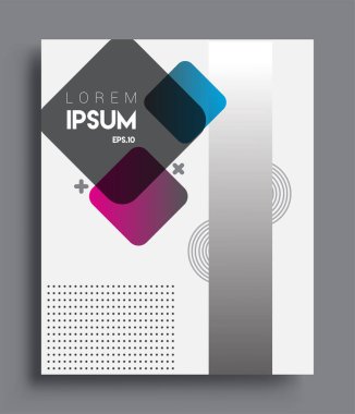 Minimalistic design, creative concept Abstract geometric design, Memphis pattern and colorful background. Applicable for placards, brochures, posters, covers and banners.