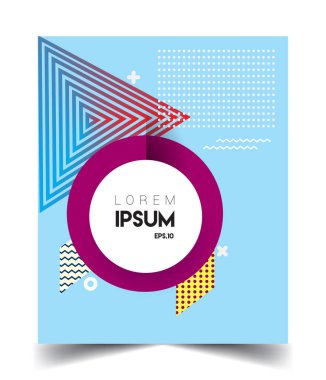 Minimalistic design, creative concept Abstract geometric design, Memphis pattern and colorful background. Applicable for placards, brochures, posters, covers and banners.