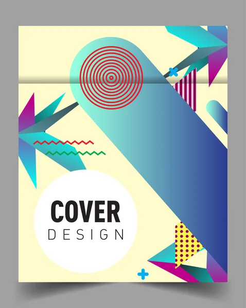 Minimalistic Cover Design Creative Concept Abstract Geometric Design Memphis Pattern — Stock Vector