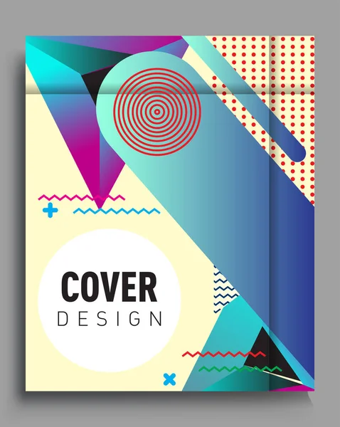 Minimalistisches Cover Design Kreatives Konzept Abstraktes Geometrisches Design Memphis Muster — Stockvektor
