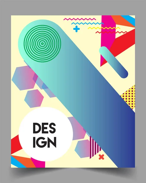 Minimalist Kapak Tasarımı Yaratıcı Konsept Soyut Geometrik Tasarım Memphis Deseni — Stok Vektör
