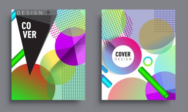 Minimalistic design, creative concept Abstract geometric design, Memphis pattern and colorful background. Applicable for placards, brochures, posters, covers and banners.