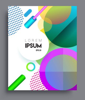 Minimalistic design, creative concept Abstract geometric design, Memphis pattern and colorful background. Applicable for placards, brochures, posters, covers and banners.