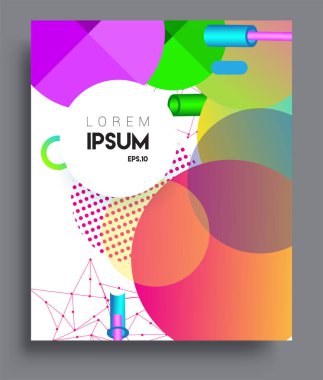 Minimalistic design, creative concept Abstract geometric design, Memphis pattern and colorful background. Applicable for placards, brochures, posters, covers and banners.
