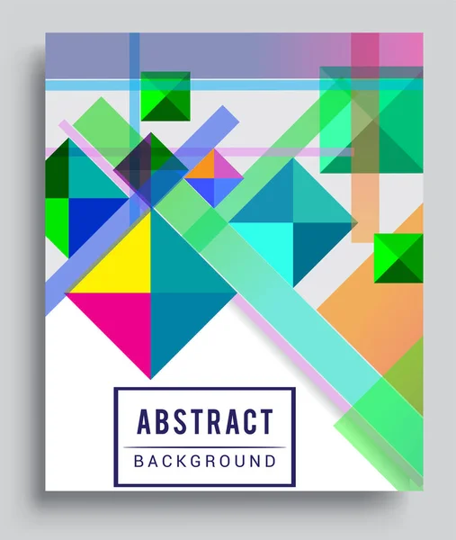 Cover Design Template Geometric Object Arrangement Abstract Lines Style Graphic — Stock Vector