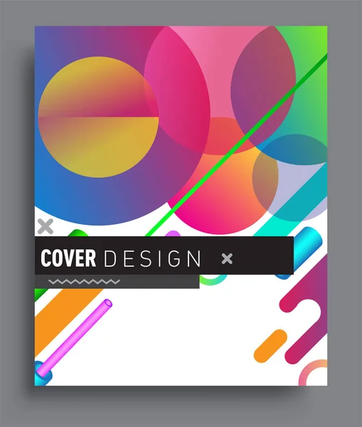 Minimalistic Design Creative Concept Abstract Geometric Design Memphis Pattern Colorful — Stok Vektör