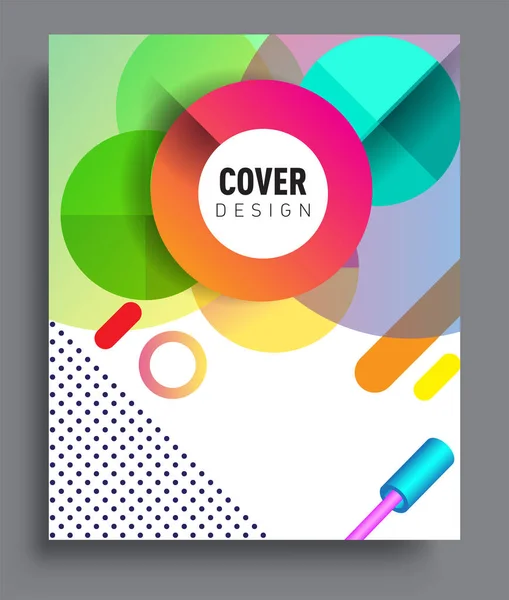 Minimalistic Design Creative Concept Abstract Geometric Design Memphis Pattern Colorful — Archivo Imágenes Vectoriales