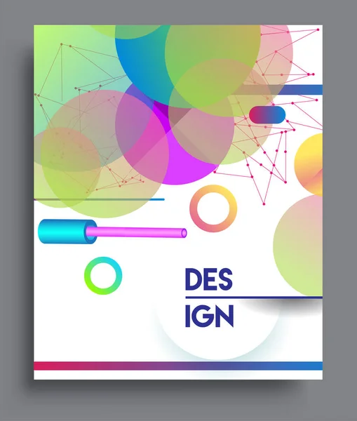 Minimalistic Design Creative Concept Abstract Geometric Design Memphis Pattern Colorful — Vettoriale Stock