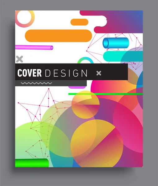 Minimalistic Design Creative Concept Abstract Geometric Design Memphis Pattern Colorful — Archivo Imágenes Vectoriales