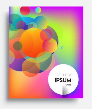 Modern soyut kapaklar. Cool gradient şekilleri bileşimi, vektör tasarımı kapsar.