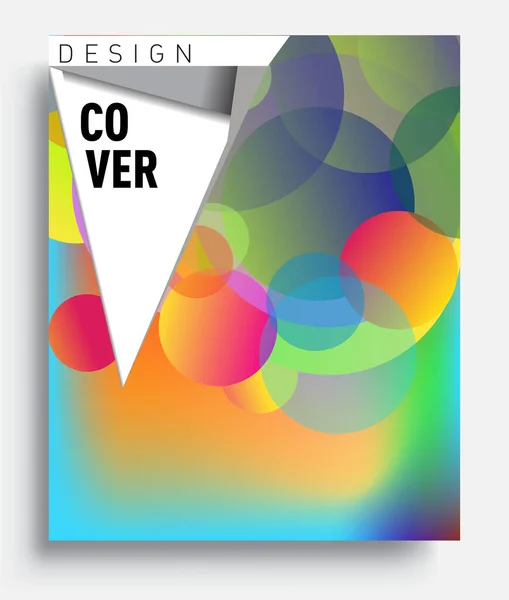 Moderna Abstrakta Omslag Cool Lutning Former Sammansättning Vektor Täcker Design — Stock vektor