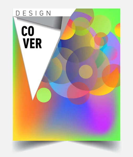 Cubiertas Abstractas Modernas Cool Gradiente Formas Composición Vector Cubre Diseño — Vector de stock