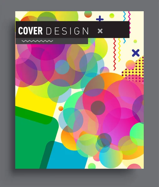 Modern Abstract Covers Cool Gradient Shapes Composition Vector Covers Design — Stock Vector