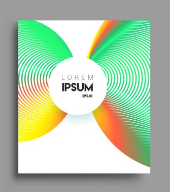 İş broşürü kapağı tasarımı için soyut geometrik çizgi desenli arka plan. Renkli, pankartlar, broşürler, posterler, kapaklar ve afişler için uygulanabilir. Vektör Tasarımı