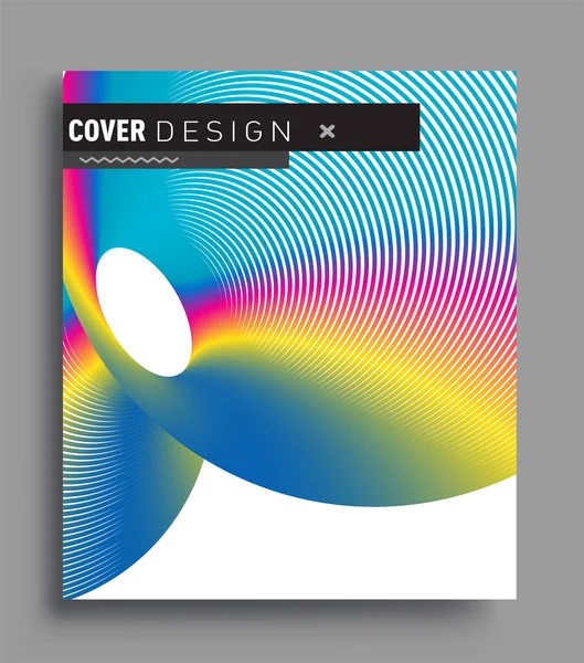 摘要商业小册子封面设计的几何线条背景 五颜六色 适用于海报 单行本 封面及横幅 矢量设计 — 图库矢量图片