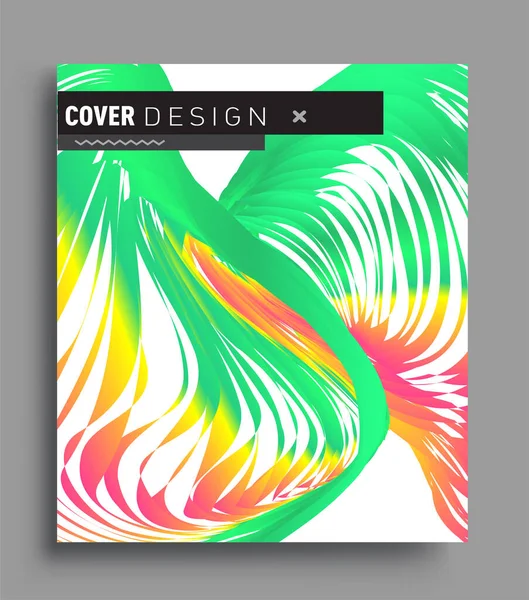 Abstract Geometric Line Pattern Background Business Brochure Cover Design Colorful — Stock Vector