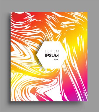 İş broşürü kapağı tasarımı için soyut geometrik çizgi desenli arka plan. Renkli, pankartlar, broşürler, posterler, kapaklar ve afişler için uygulanabilir. Vektör Tasarımı