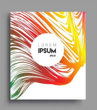 İş broşürü kapağı tasarımı için soyut geometrik çizgi desenli arka plan. Renkli, pankartlar, broşürler, posterler, kapaklar ve afişler için uygulanabilir. Vektör Tasarımı