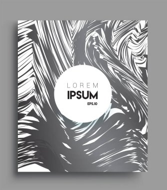 İş broşürü kapağı tasarımı için soyut geometrik çizgi desenli arka plan. Siyah ve beyaz, pankartlar, broşürler, posterler, kapaklar ve afişler için kullanılabilir. Vektör Tasarımı