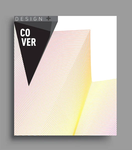 Abstrakt Geometriskt Linjemönster Bakgrund För Affärsbroschyr Omslag Design Färgglada Gäller — Stock vektor