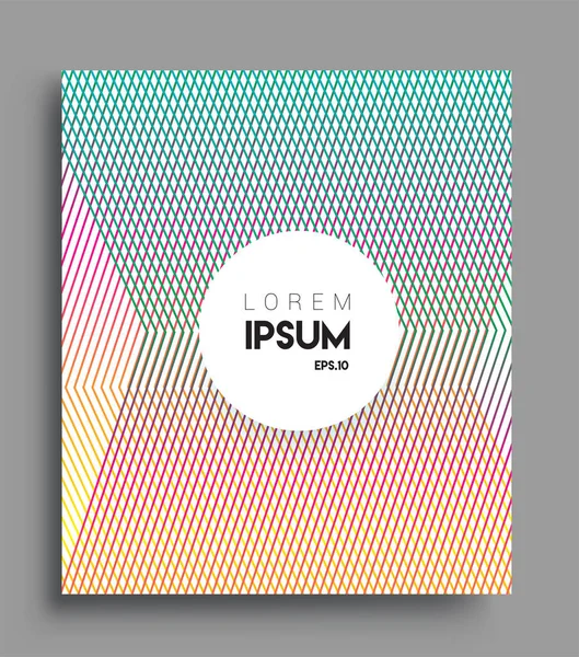 İş broşürü kapağı tasarımı için soyut geometrik çizgi desenli arka plan. Renkli, pankartlar, broşürler, posterler, kapaklar ve afişler için uygulanabilir. Vektör Tasarımı