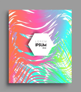 İş broşürü kapağı tasarımı için soyut geometrik çizgi desenli arka plan. Renkli, pankartlar, broşürler, posterler, kapaklar ve afişler için uygulanabilir. Vektör Tasarımı