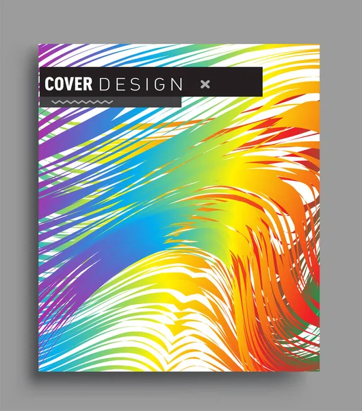 Abstract Geometric Line Pattern Background Business Brochure Cover Design Colorful — Stock Vector