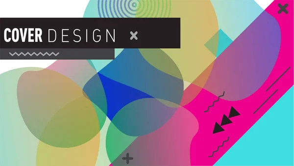 Minimalistic Design Creative Concept Abstract Geometric Design Memphis Pattern Colorful — Archivo Imágenes Vectoriales