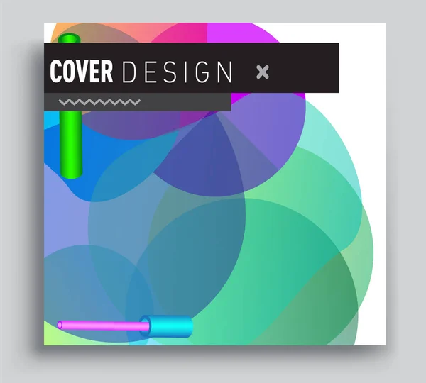 Minimalistic Design Creative Concept Abstract Geometric Design Memphis Pattern Colorful — Vetor de Stock
