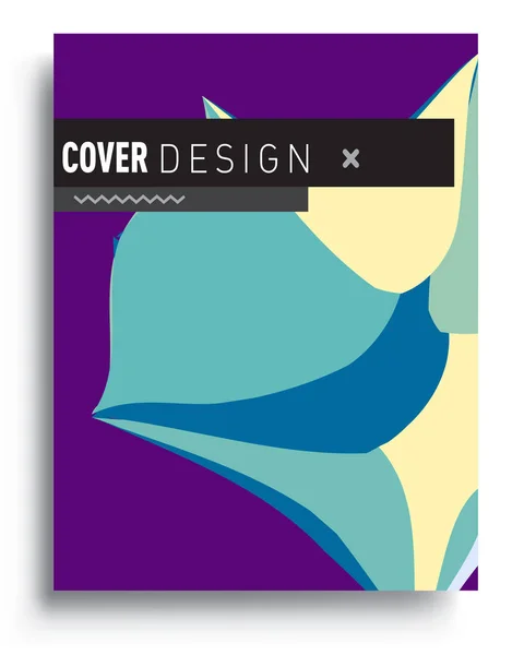 Modern Abstract Covers Cool Gradient Shapes Composition Vector Covers Design — Stock Vector