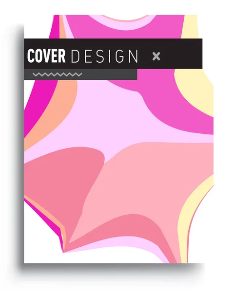 Modern Abstract Covers Cool Gradient Shapes Composition Vector Covers Design — Stock Vector