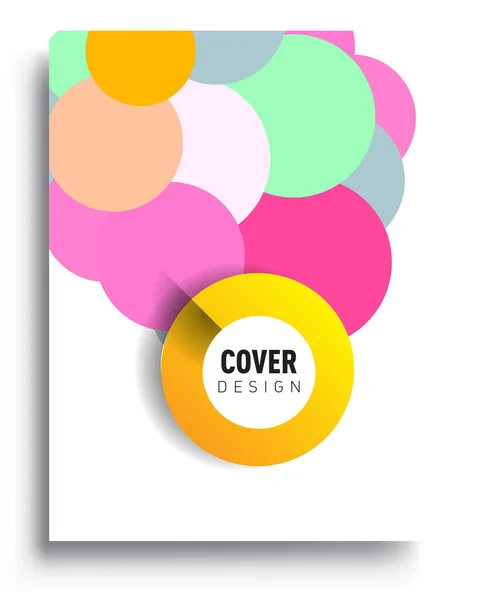 Modern Abstract Covers Cool Gradient Shapes Composition Vector Covers Design — Stock Vector