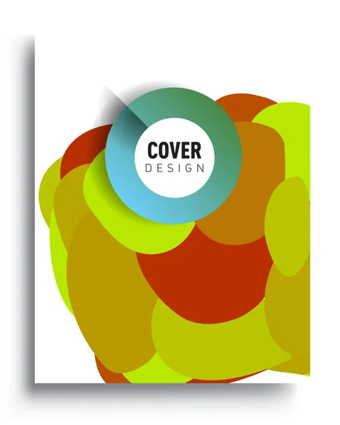 Modern Abstract Covers Cool Gradient Shapes Composition Vector Covers Design — Stock Vector