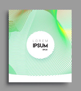 İş broşürü kapağı tasarımı için soyut geometrik çizgi desenli arka plan. Renkli, pankartlar, broşürler, posterler, kapaklar ve afişler için uygulanabilir. Vektör Tasarımı