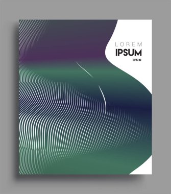 İş broşürü kapağı tasarımı için soyut geometrik çizgi desenli arka plan. Renkli, pankartlar, broşürler, posterler, kapaklar ve afişler için uygulanabilir. Vektör Tasarımı