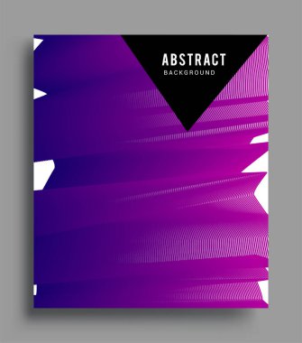 İş broşürü kapağı tasarımı için soyut geometrik çizgi desenli arka plan. Renkli, pankartlar, broşürler, posterler, kapaklar ve afişler için uygulanabilir. Vektör Tasarımı