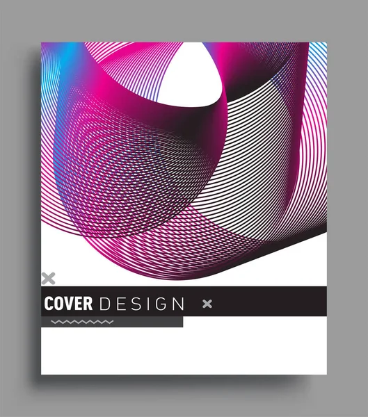 摘要商业小册子封面设计的几何线条背景 五颜六色 适用于海报 单行本 封面及横幅 矢量设计 — 图库矢量图片