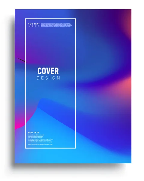 Modern Abstract Covers Cool Gradient Shapes Composition Vector Covers Design — Stock Vector