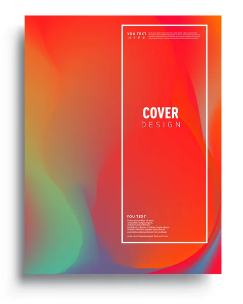 Capas Abstratas Modernas Composição Formas Gradiente Fresco Vetor Cobre Design — Vetor de Stock