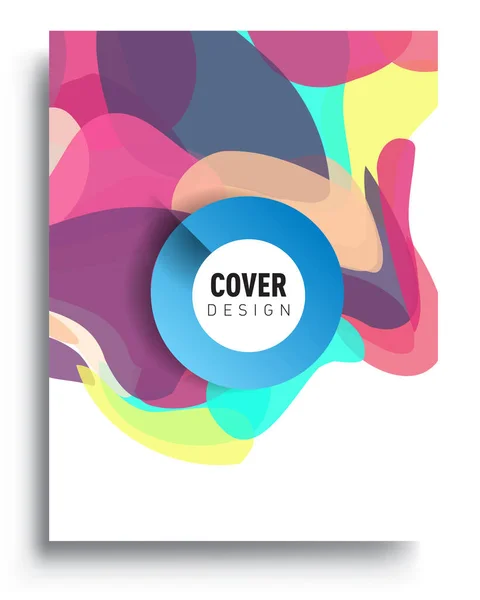 Modern Abstract Covers Cool Gradient Shapes Composition Vector Covers Design — Stock Vector