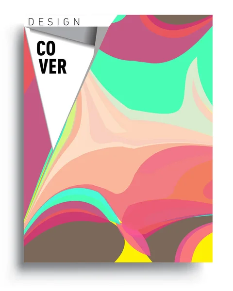 Modern Abstract Covers Cool Gradient Shapes Composition Vector Covers Design — Stock Vector