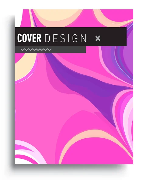 Modern Abstract Covers Cool Gradient Shapes Composition Vector Covers Design — Stock Vector