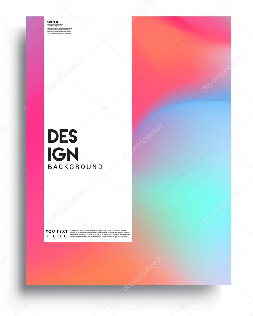 Modern abstract covers. Cool gradient shapes composition, vector covers design.