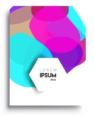 Modern soyut kapaklar. Cool gradient şekilleri bileşimi, vektör tasarımı kapsar.