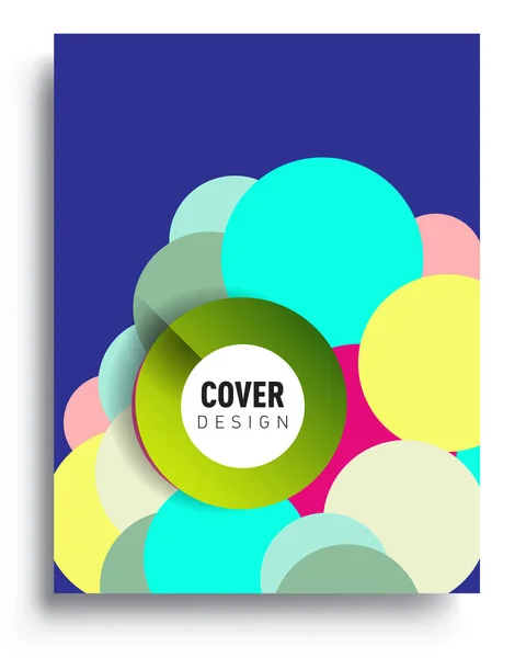 Modern Abstract Covers Cool Gradient Shapes Composition Vector Covers Design — Stock Vector