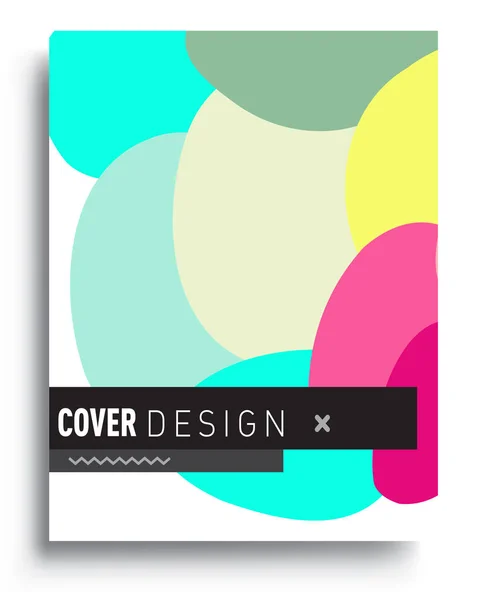 Modern Abstract Covers Cool Gradient Shapes Composition Vector Covers Design — Stock Vector