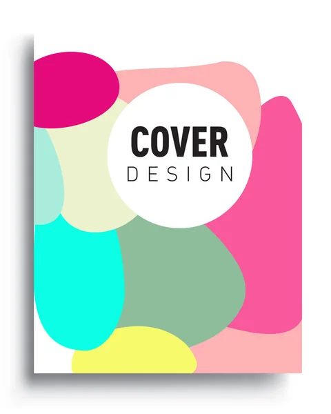 Modern Abstract Covers Cool Gradient Shapes Composition Vector Covers Design — Stock Vector