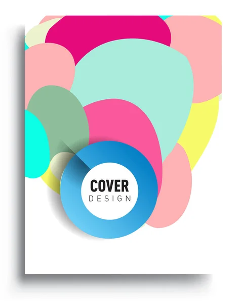 Modern Abstract Covers Cool Gradient Shapes Composition Vector Covers Design — Stock Vector